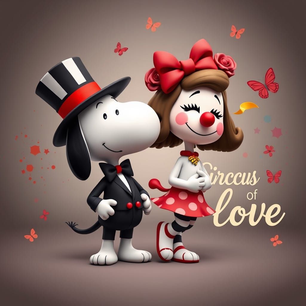 Chibi Circus Characters in Whimsical Wonderland