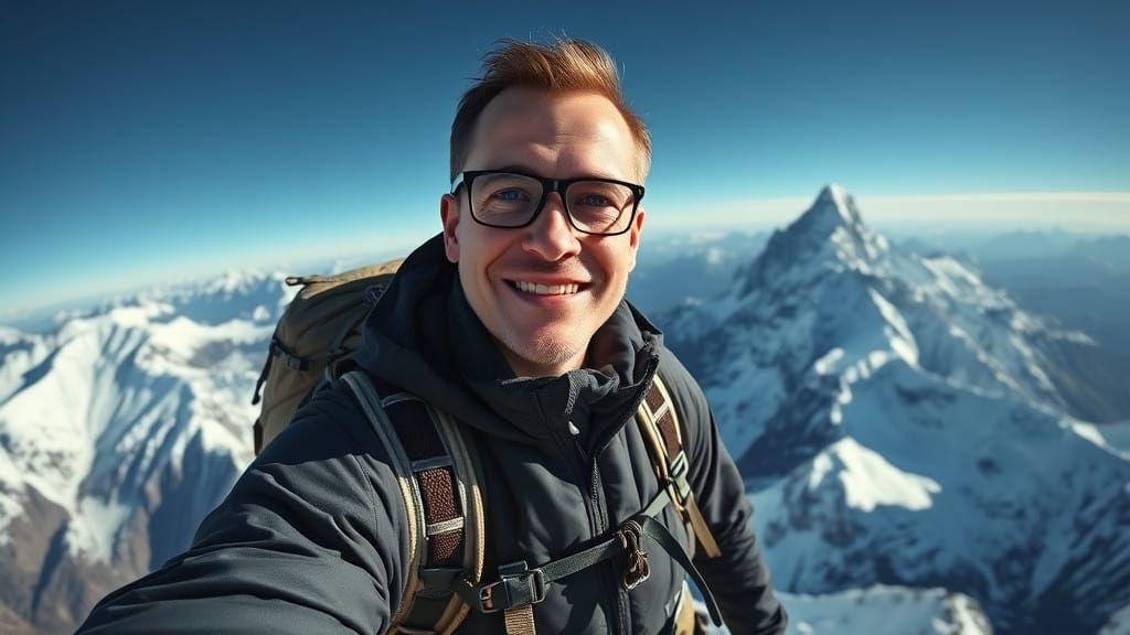 Triumphant Climber on the Matterhorn