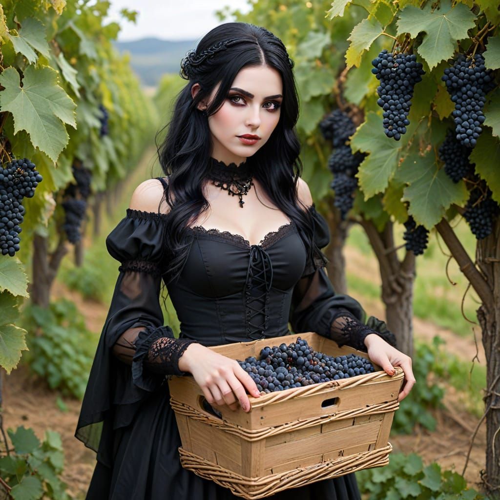 Goth Vineyard Harvest in Moody Blues
