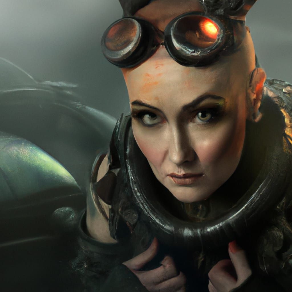 Wounded Warrior with Mohawk in Post-Apocalyptic Art