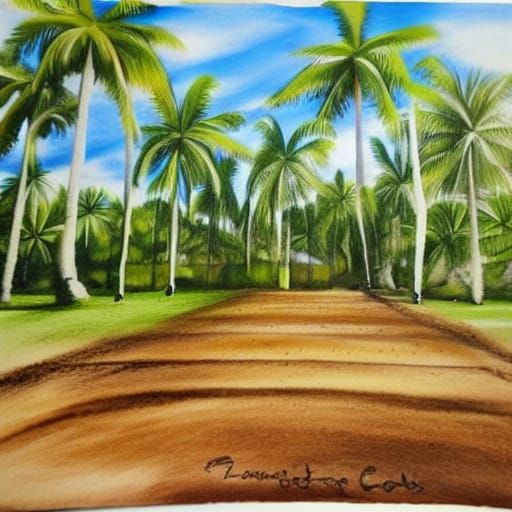 Coffee Powder Caricature: Abandoned Coconut Plantation