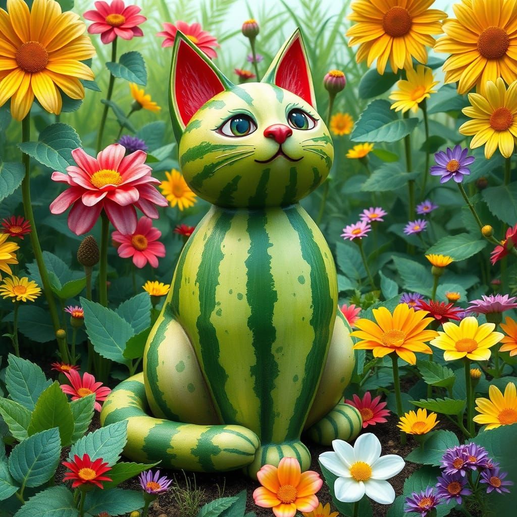 Watermelon cat