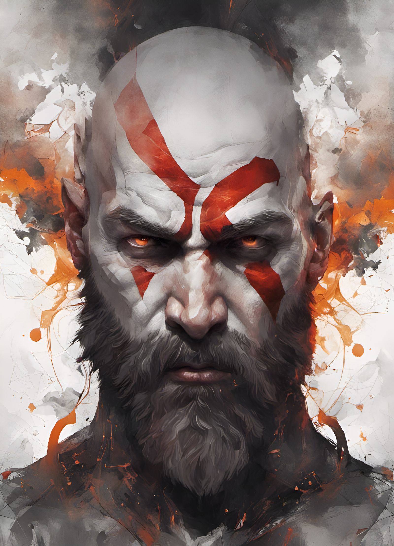 Kratos God of War Digital Painting