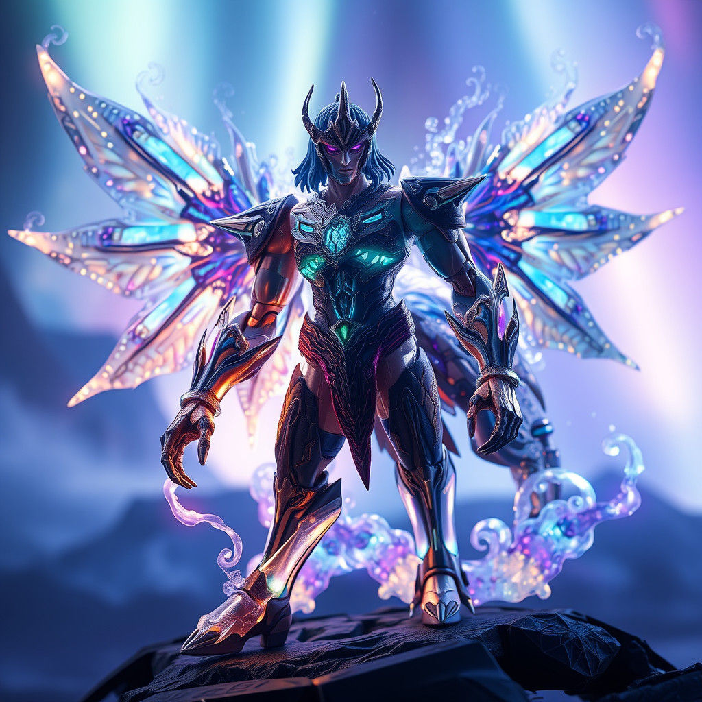 Majestic Action Figure with Holographic Accents and Transfor...