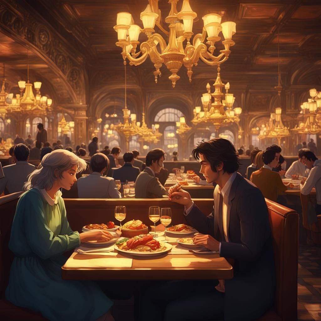 Italian Restaurant Dinner in 1980s New York