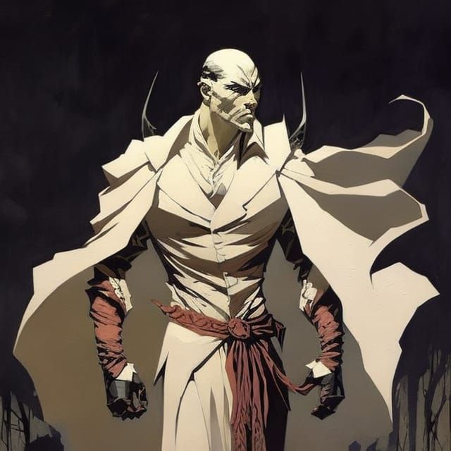 Sinister Talon Assassin Portrait in Gouache Style