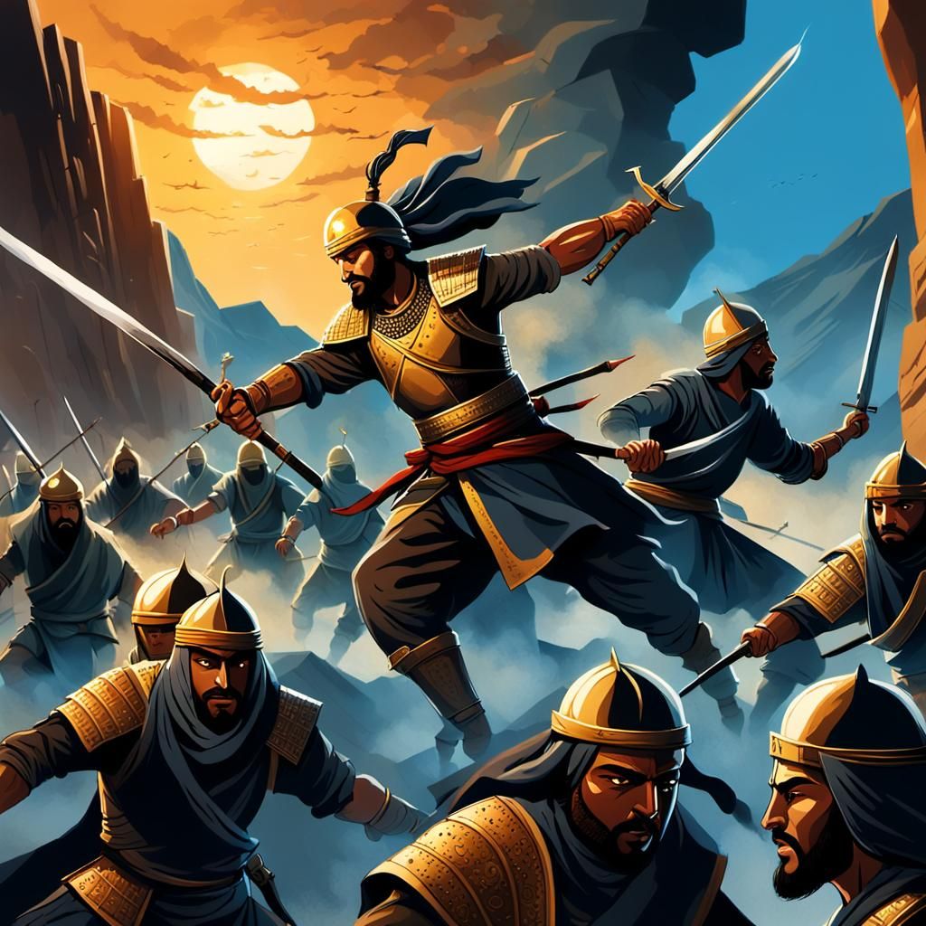 Muslim Warriors Clash with Meccan Army in Epic Battle