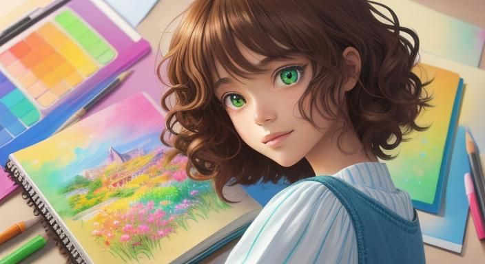 Luma Creating Art: Vibrant 3D Anime Scene