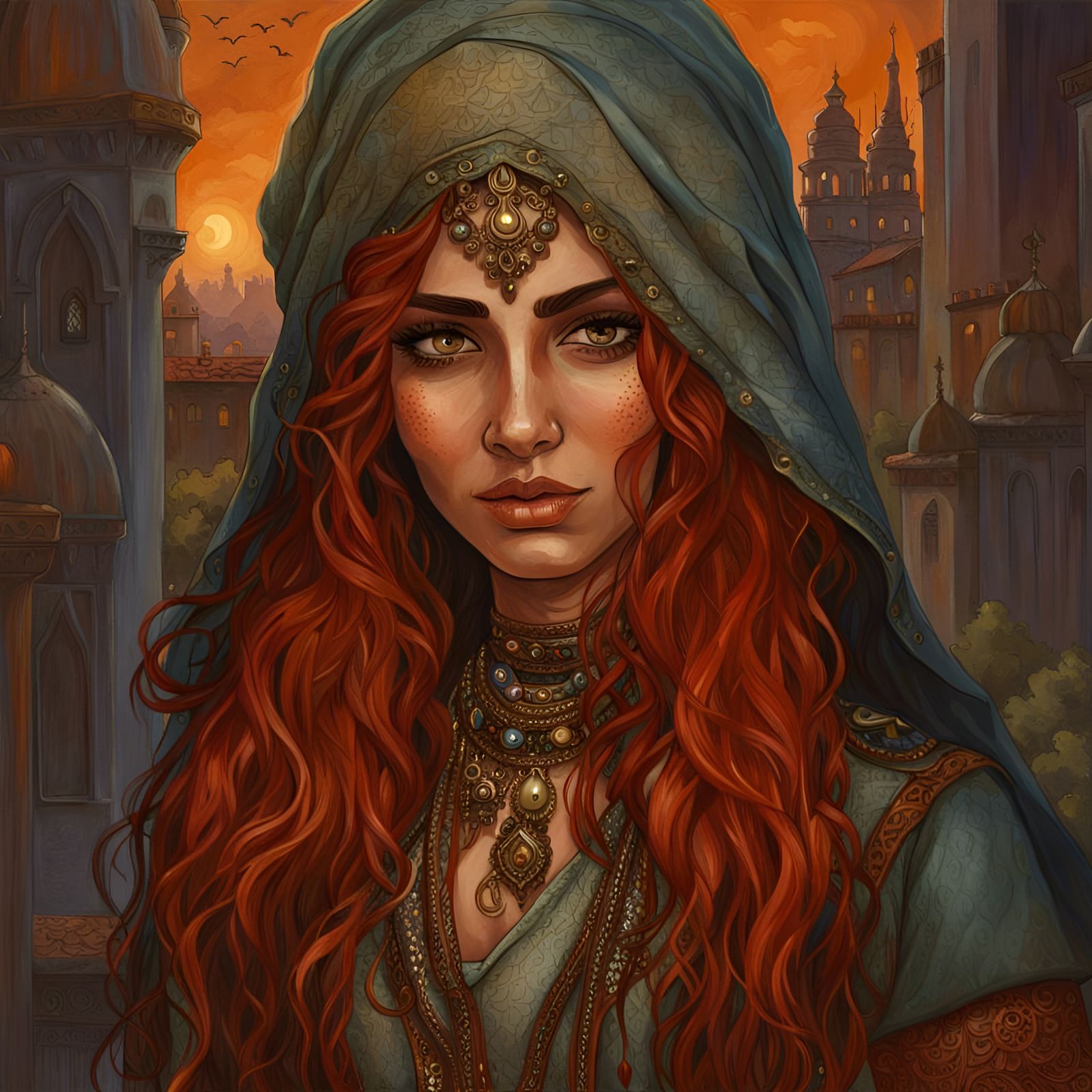 Arabian Gnome Rogue Portrait in Fantasy Style