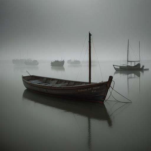 Eerie Coastal Village Shrouded in Thick Fog