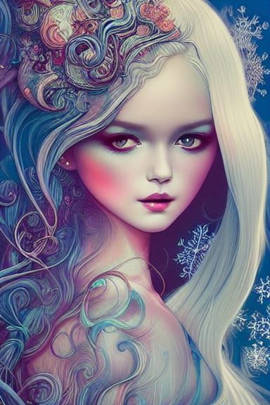 Winter Beauty Portrait in Fantasy Style