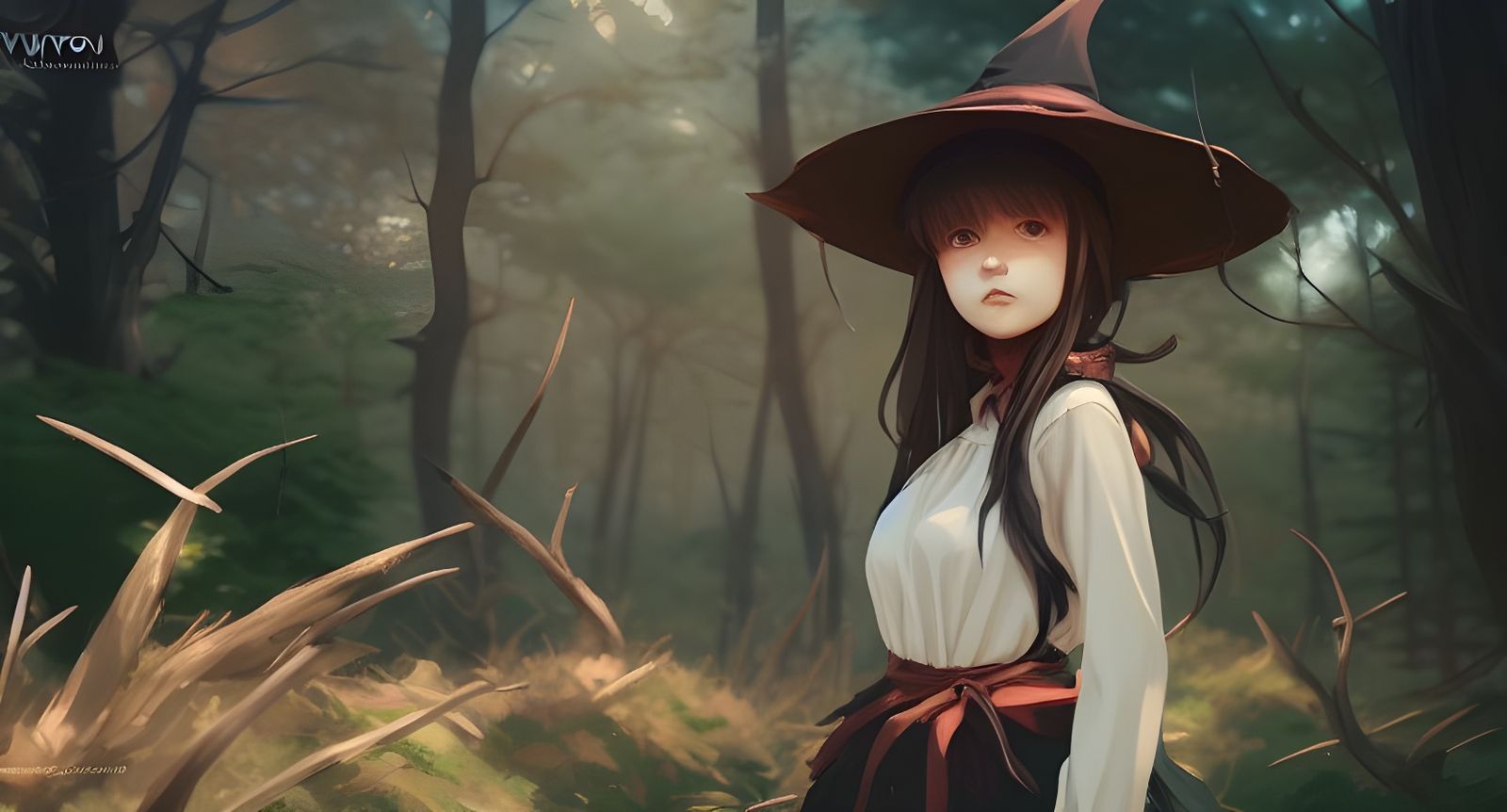 Anime Forest Witch Portrait in 4K