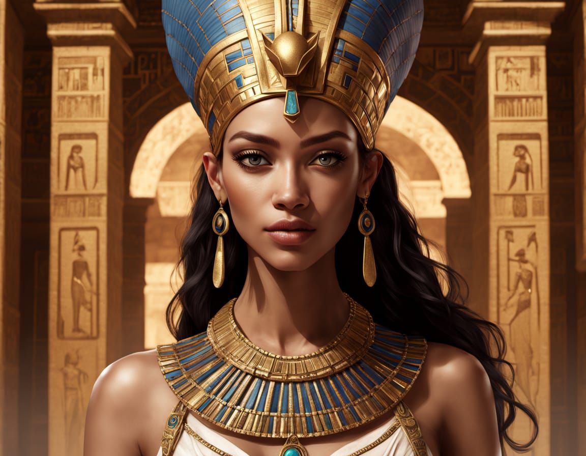 Egyptian Queen in Royal Attire