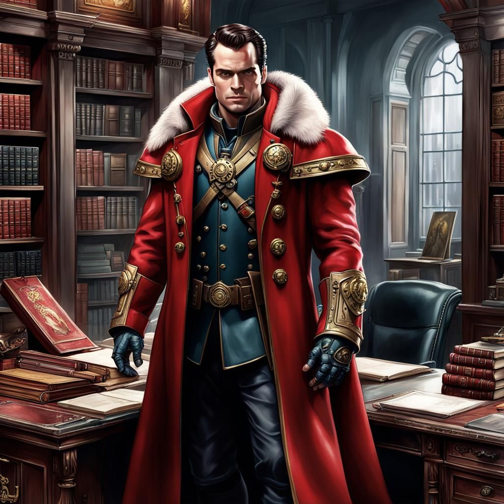 Warhammer 40k Rogue Trader in Hyperrealistic Style