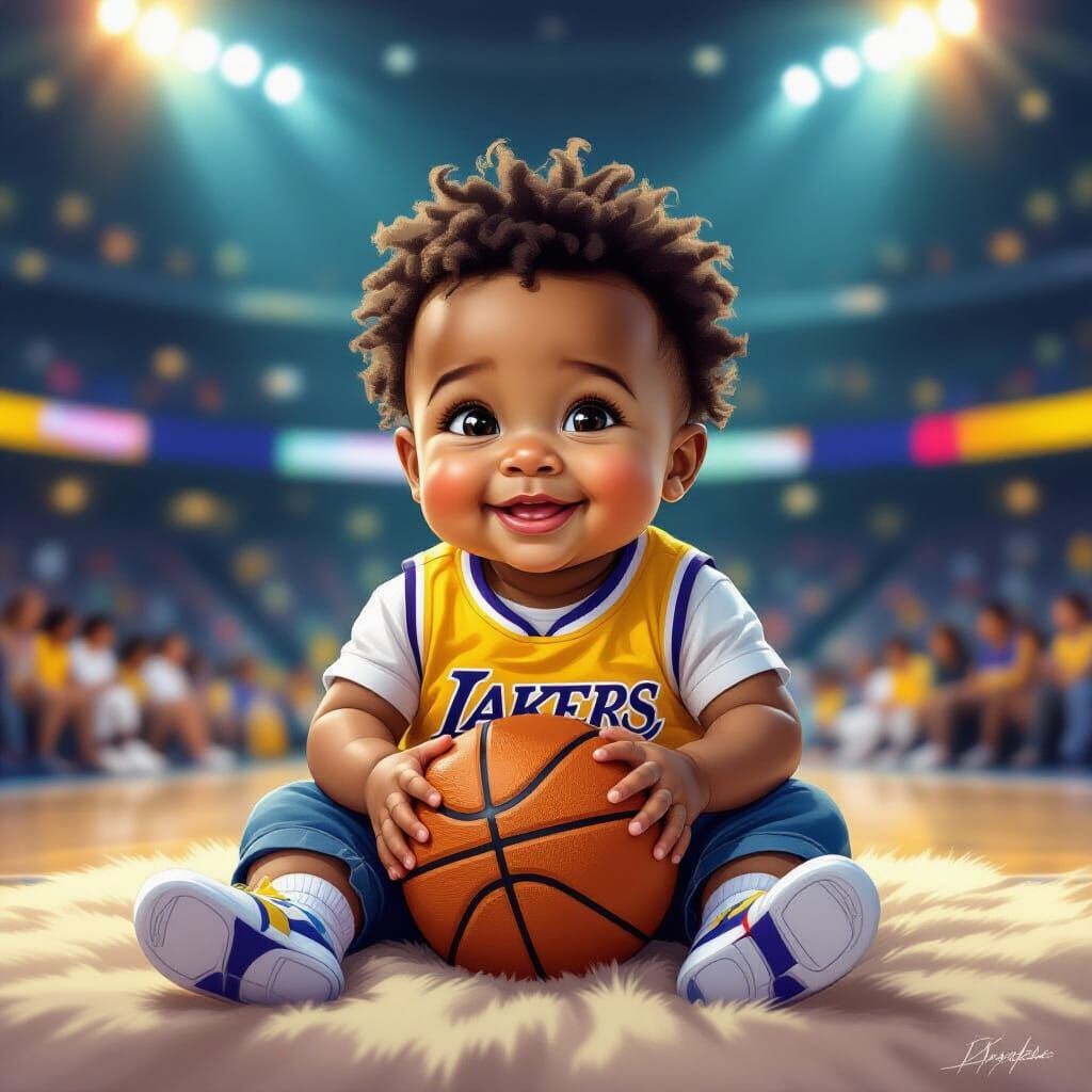Baby Fusion of NBA Stars on Court