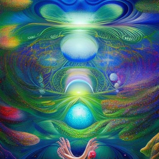 Newborn's First Breath in a Detailed Jungle Scene