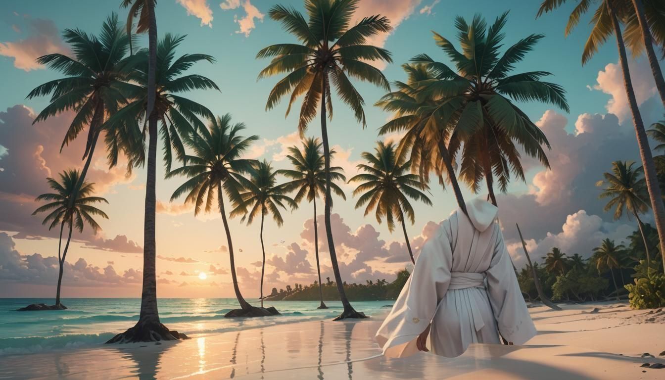 Maldives in Detailed 3D Anime Art