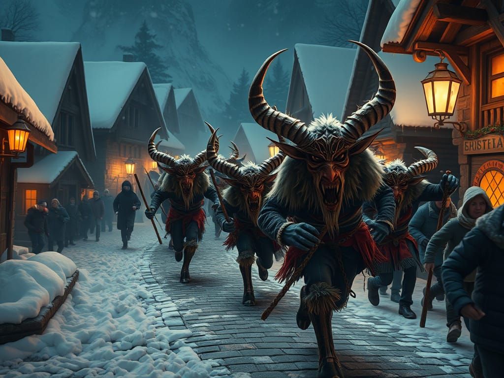 Surreal Alpine Nightmare Unfolds Under Winter's Eerie Glow