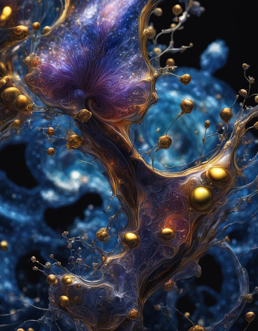 Transparent Glass Heart with Steampunk Floral Elements