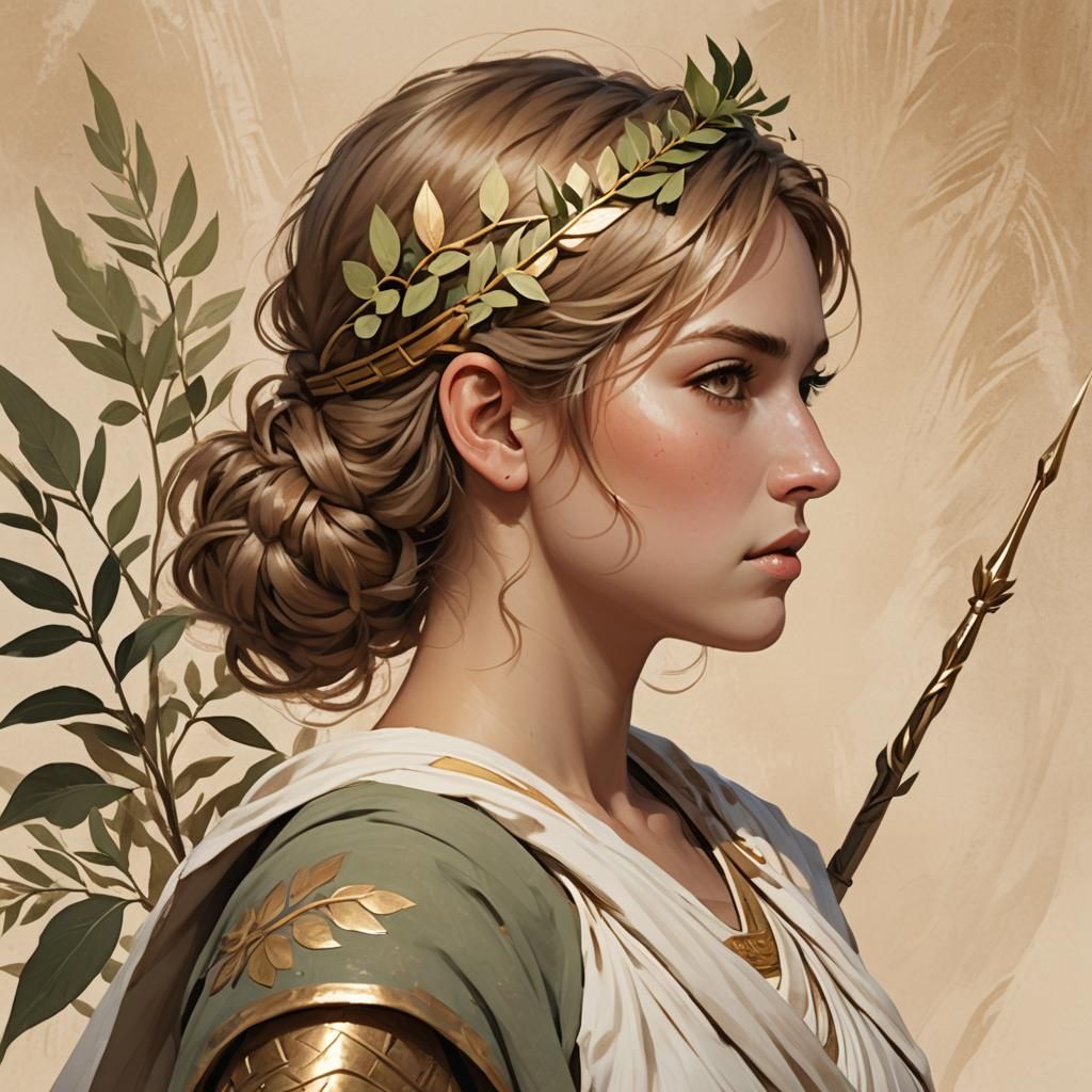 Athena Concept Art in Anime Style