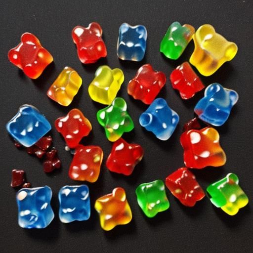 Playful Gummy Bears Chase in a Candy Dreamscape