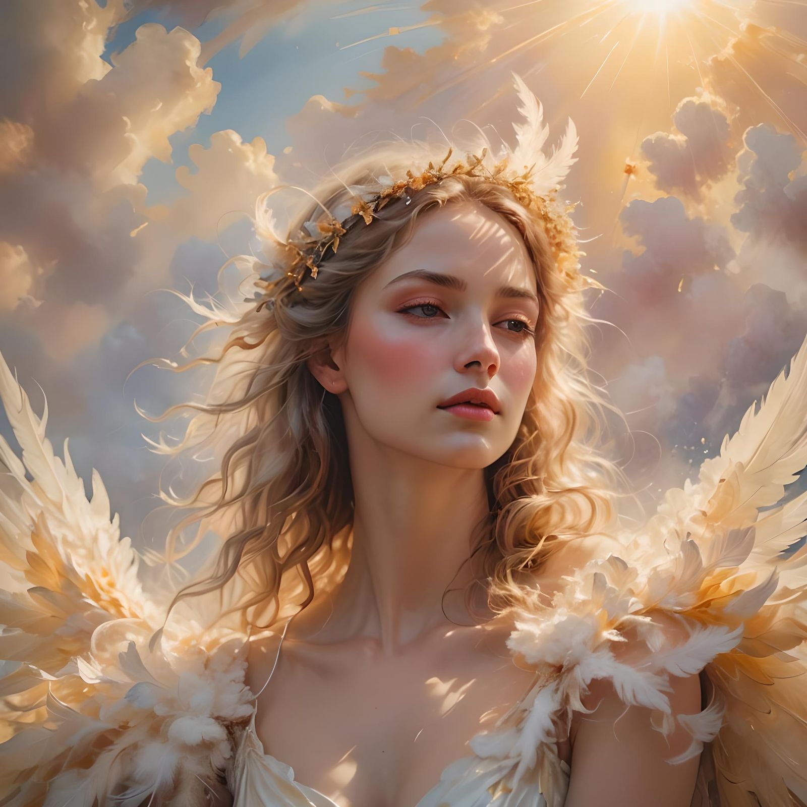 Divine Beauty in Heavenly Sunlight