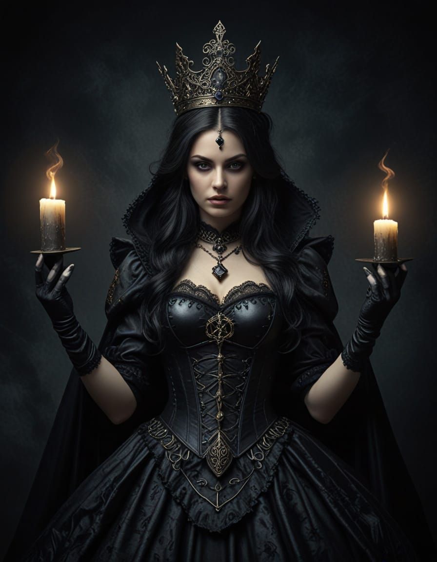 Queen of Spades in Ominous Baroque Fantasy