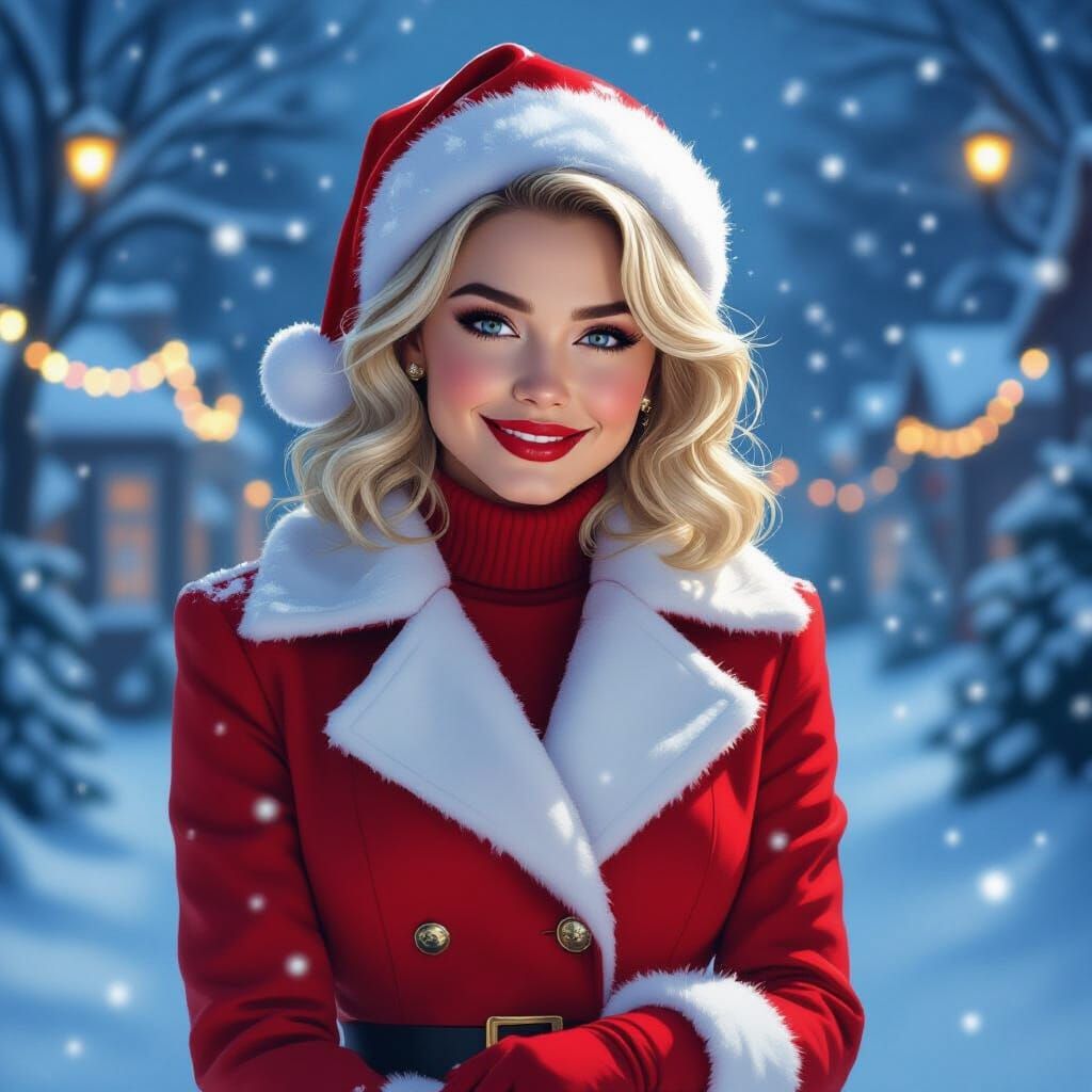 Sabrina in Winter Wonderland: Fantasy Matte Painting