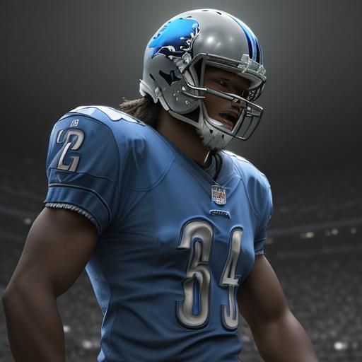 Hyperrealistic Detroit Lions Photograph in High Definition