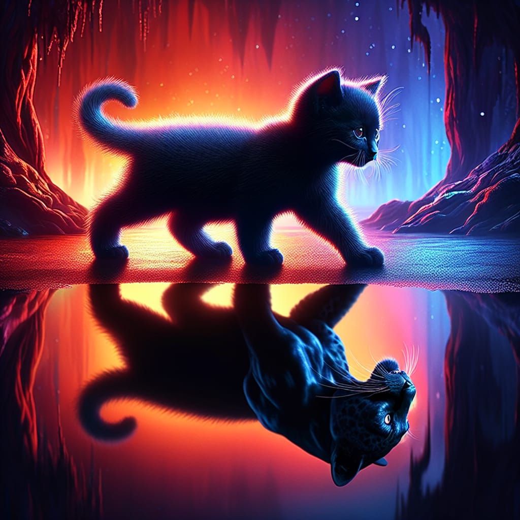 Ebony Kitten Discovers Panther Within