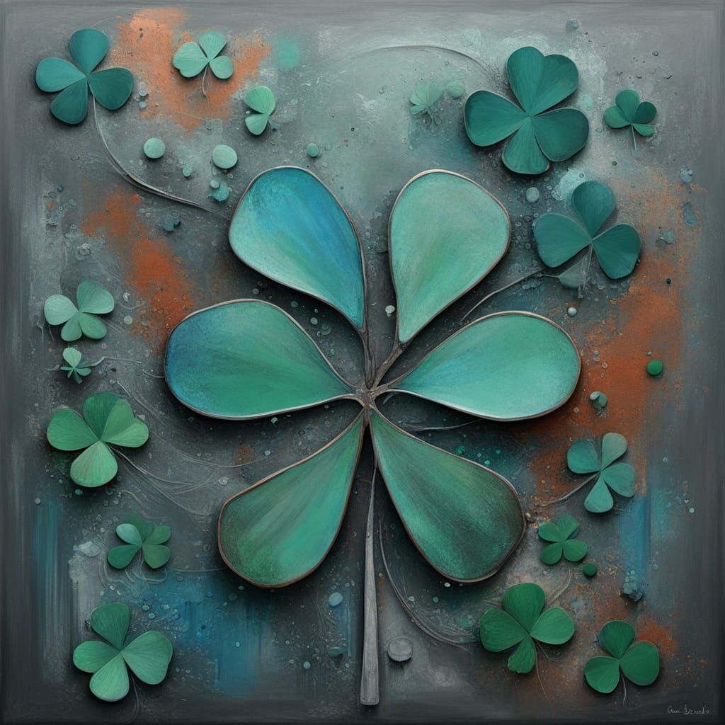 Abstract Surrealism Painting of Viking in Cyberpunk Style