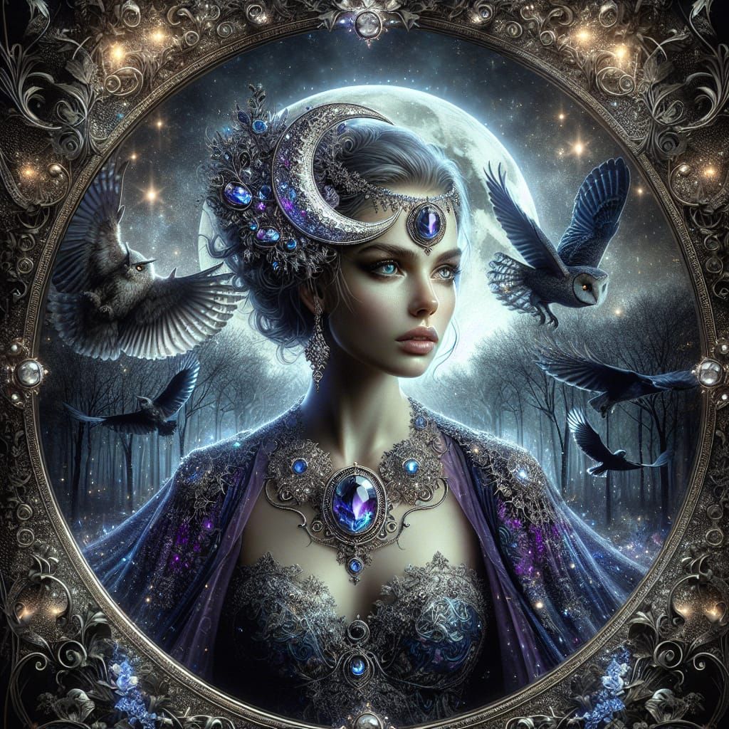 Moonlit Maiden in Celestial Attire