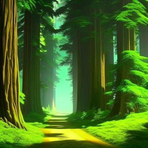 Anime Portal Entrance in Redwood Forest