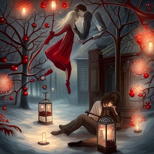 Darkly Romantic Christmas Lovers