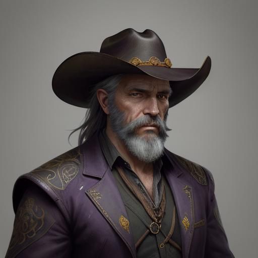 Shadowed Cowboy: Dark Fantasy Concept Art