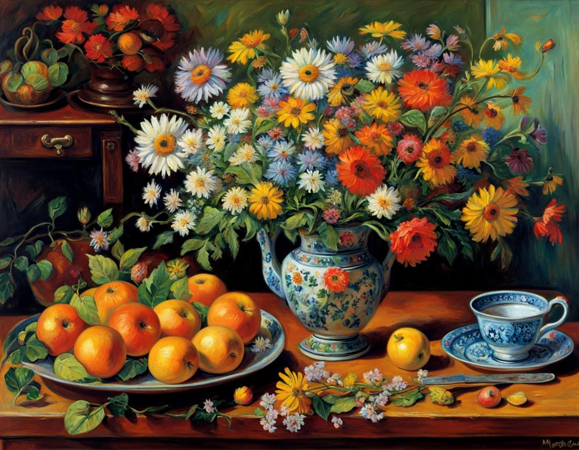 Jigsaw Puzzle of Floral Still Life Painting