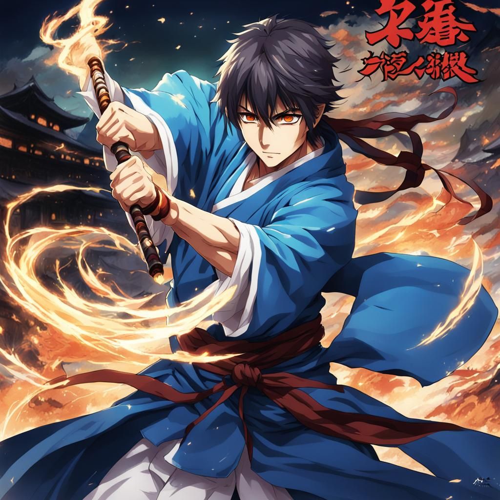 Anime Style Jujutsu Sorcerer Key Visual