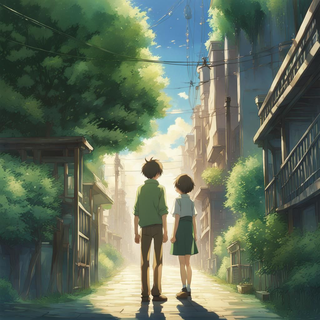 Anime Man Portrait in Studio Ghibli Style