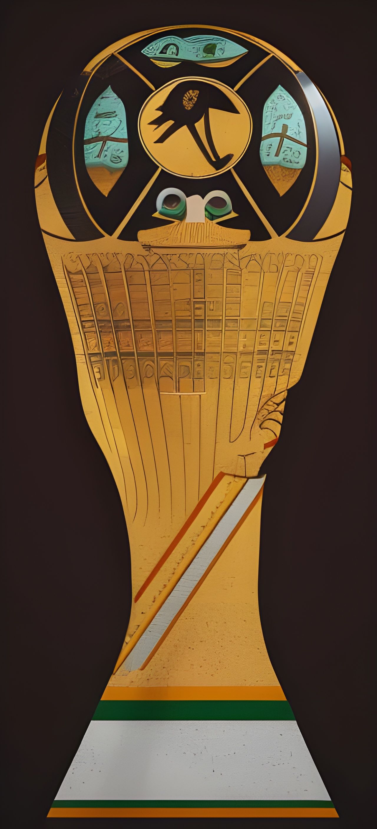 Egyptian World Cup Design in Photorealistic Style