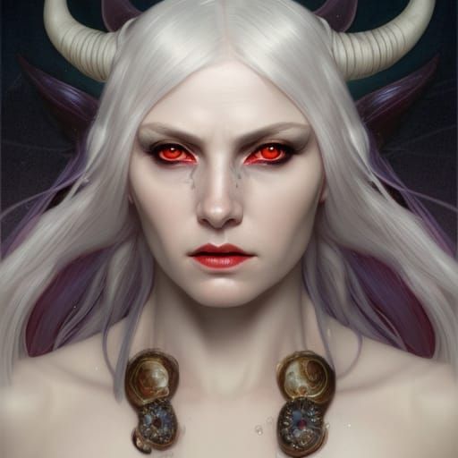 Lilith, Queen of the Underworld: Hyperdetailed Portrait
