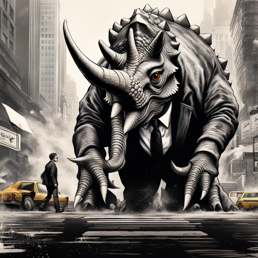 Triceratops Disgusted by Stegosaurus Business Card