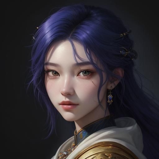 Ethereal Empress: Classical Oil Painting of a Goddess