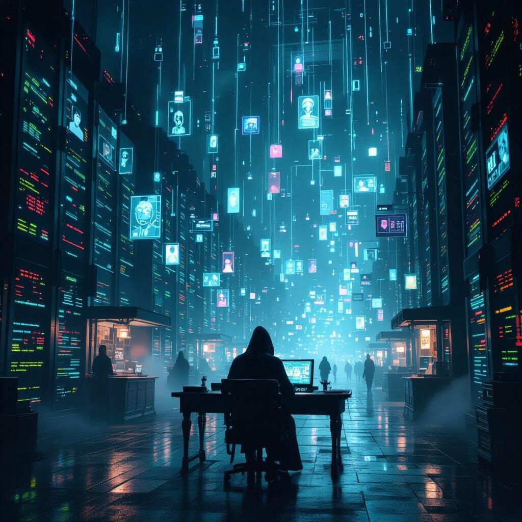 Ruined Cathedral of Servers at Night: Deep Web Data Hall