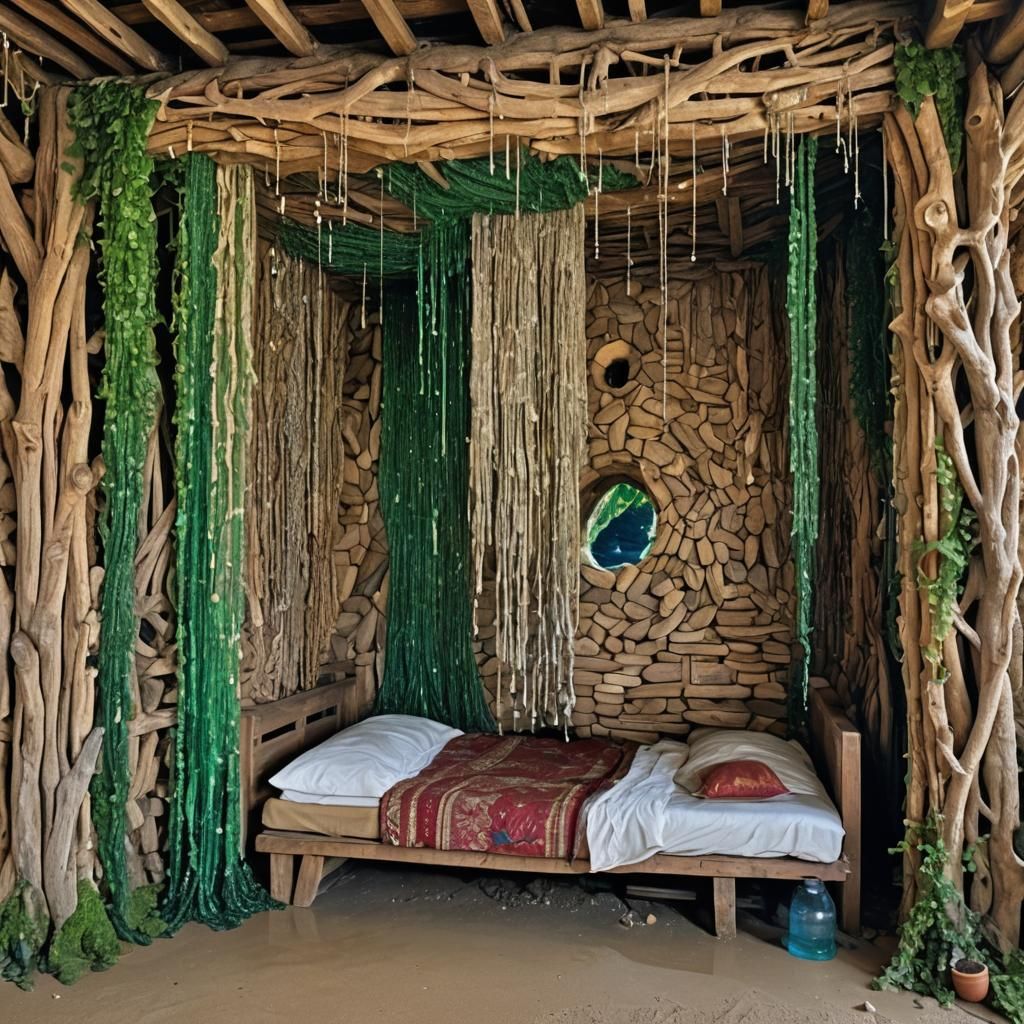 Sirens Grotto Alcove with Beaded Curtain