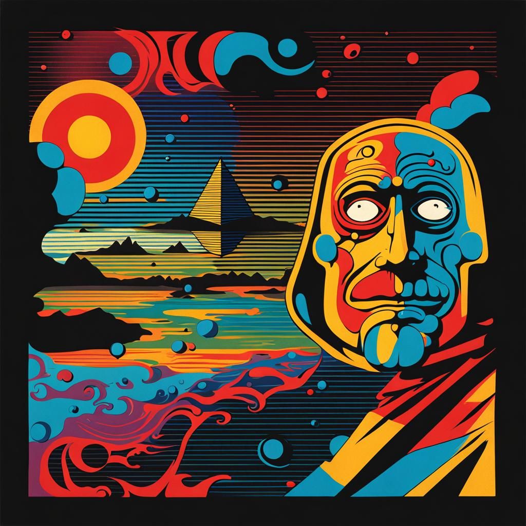 Abstract Alternative Rock Album Cover in Horror Style