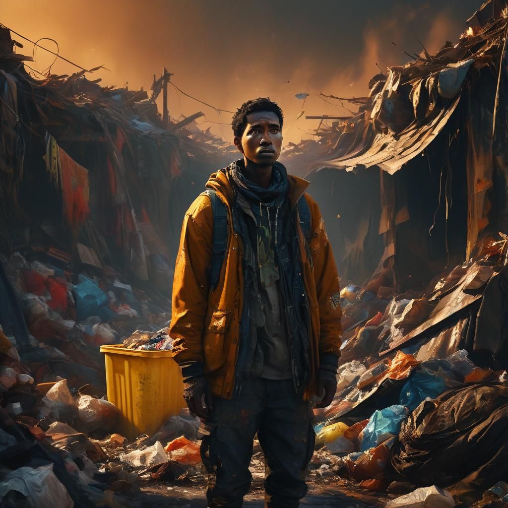 Refugee in Wasteland: Stylized Concept Art