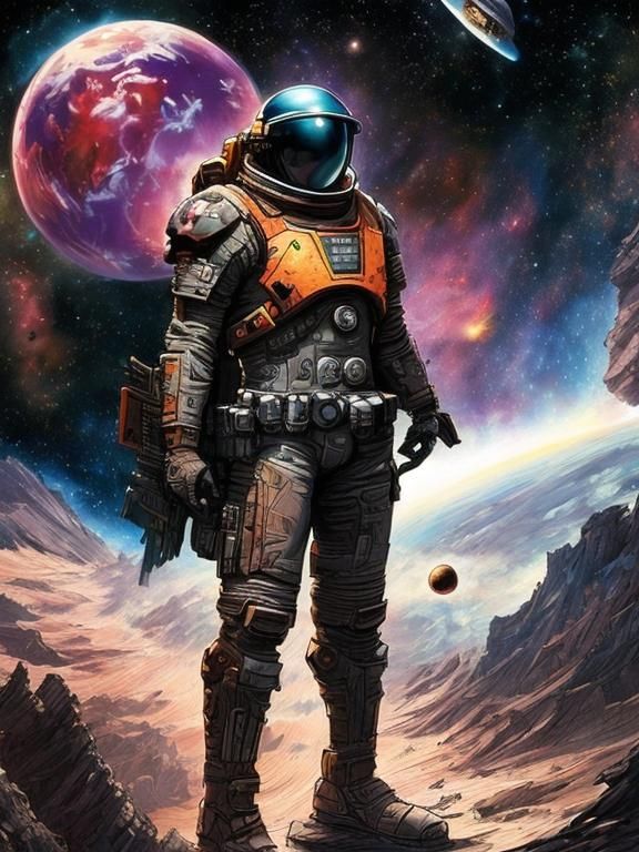 Space Pedestrian AI Generated Image