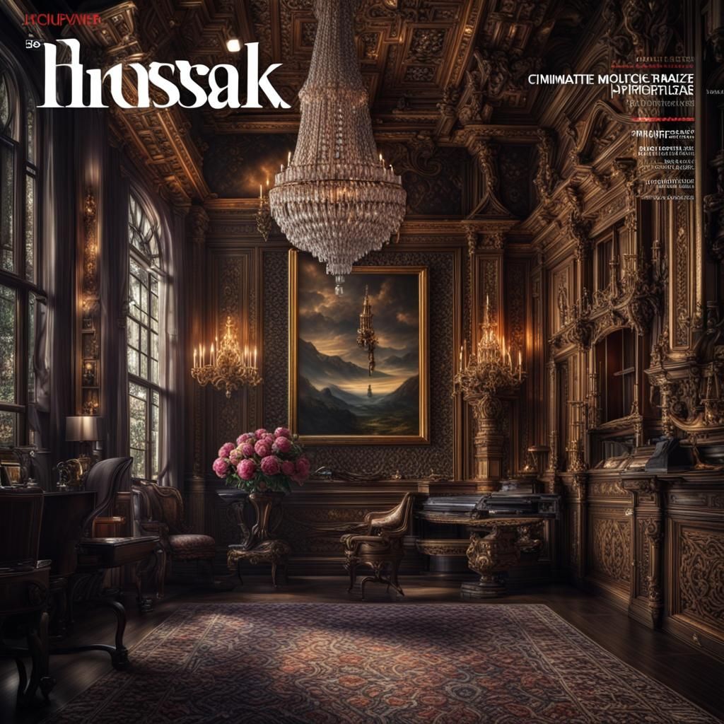 Hyperrealistic Magazine Cover with Intricate Details