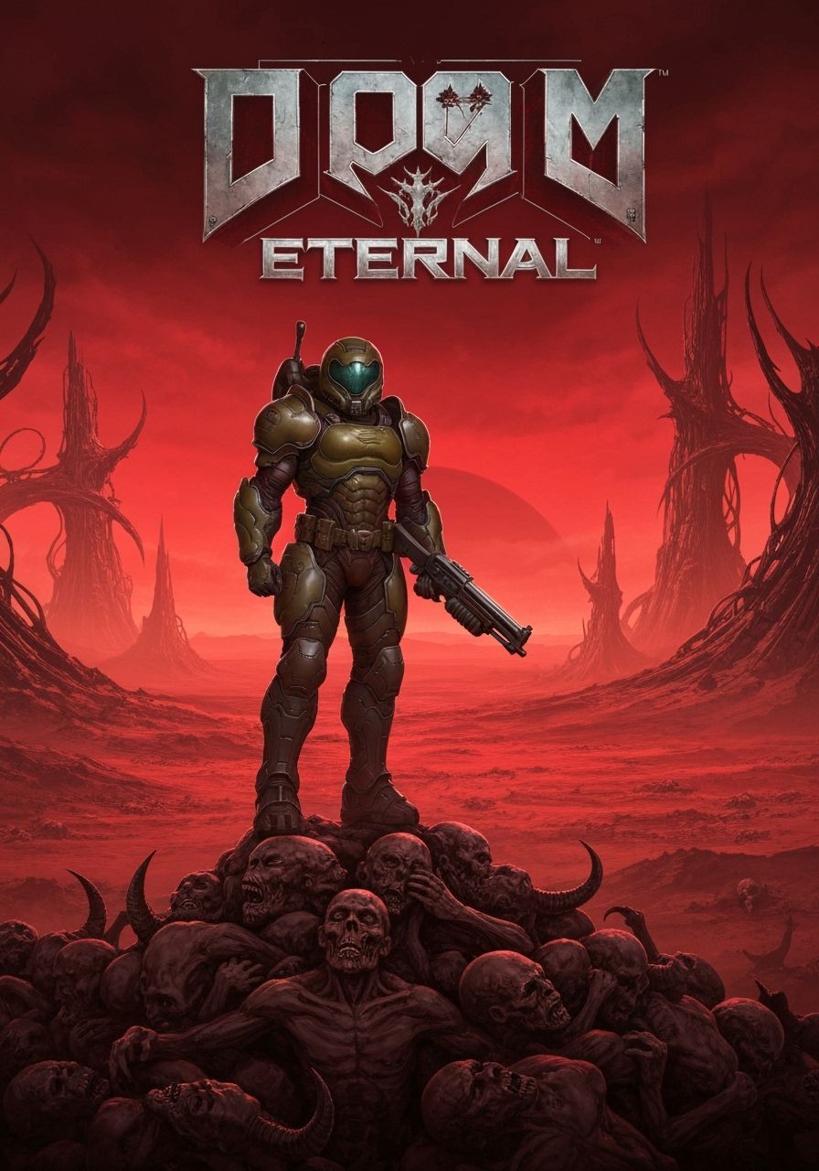 Doom Slayer's Biomechanical Victory on Mars