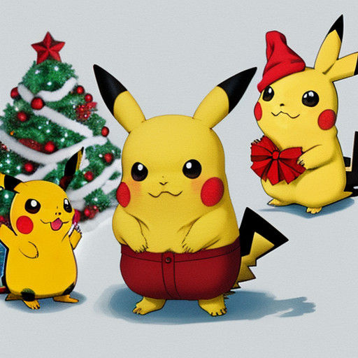 Pikachu in Festive Holiday Cheer